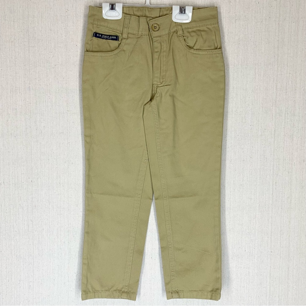 U.S. Polo Assn~NWT~Boy’s 2 Piece Plaid Button Up Shirt/Khaki Pant Set~Sz 6 - Picture 7 of 15